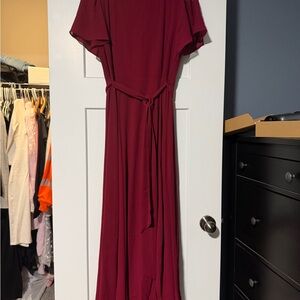 boho maxi dress v neck Bella Boho Ruffled V-Neck Maxi Dress